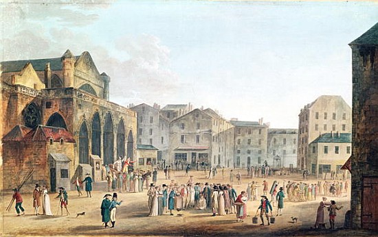 View of Saint-Germain-l''Auxerrois, c.1802 à Thomas Naudet