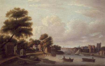 View of the Thames at Lambeth Palace à Thomas Priest