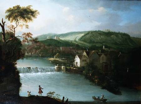A View of the Abbey Mill and Weir on the River Avon, Bath à Thomas Ross