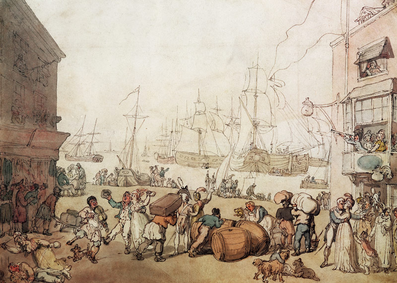 Portsmouth Point à Thomas Rowlandson