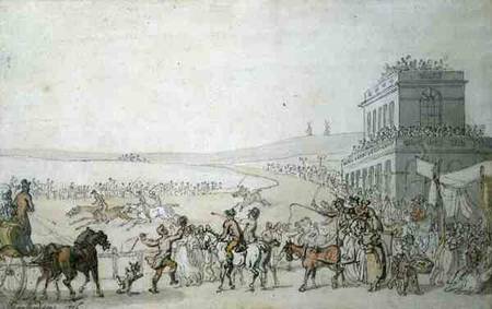 Brighton Races, 1816 (pen, w/c & pencil on à Thomas Rowlandson
