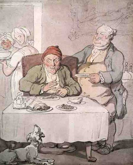 Gluttony (pen & w/c on paper) à Thomas Rowlandson