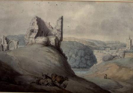 Harborough Castle, Yorkshire à Thomas Rowlandson
