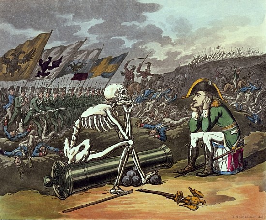 Napoleon and skeleton à Thomas Rowlandson