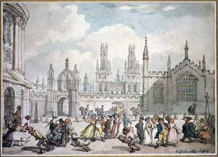 All Souls College, Oxford  on à Thomas Rowlandson