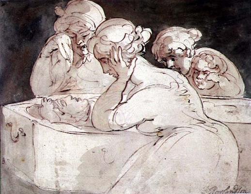 The Mourners, 1815 (w/c on paper) à Thomas Rowlandson