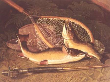 Still Life with a Salmon Trout, a Rod and a Net à Thomas Sedgwick Steele