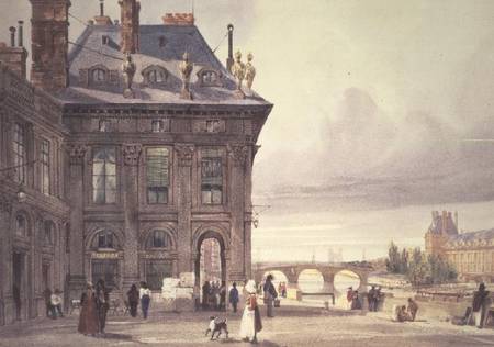 The Pont Royal and the Tuileries seen from the Institut, Paris à Thomas Shotter Boys
