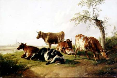 Cattle in a Landscape à Thomas Sidney Cooper