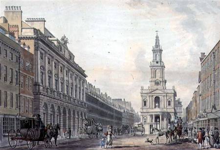 The Strand with Somerset House and St. Mary's Church à Thomas Snr. Malton