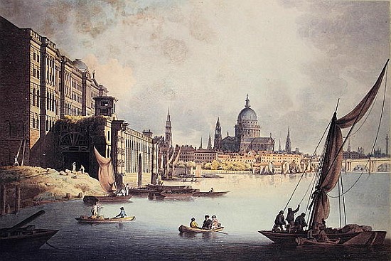 View of Somerset House and the Thames à Thomas Snr. Malton