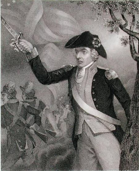 Portrait of General Francis Marion (1732-95), at the Battle of Eutaw Springs à Thomas Stothard