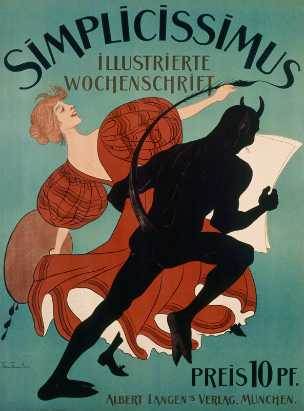 Cover picture of a Simplicissimus edition à Thomas Theodor Heine