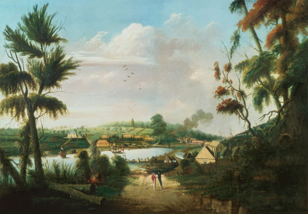 A direct north general view of Sydney Cove à Thomas Watling