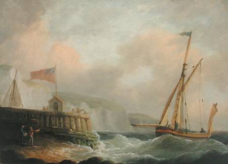 Cutter Entering Harbour à Thomas Whitcombe