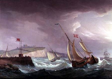 Shipping off Dover à Thomas Whitcombe