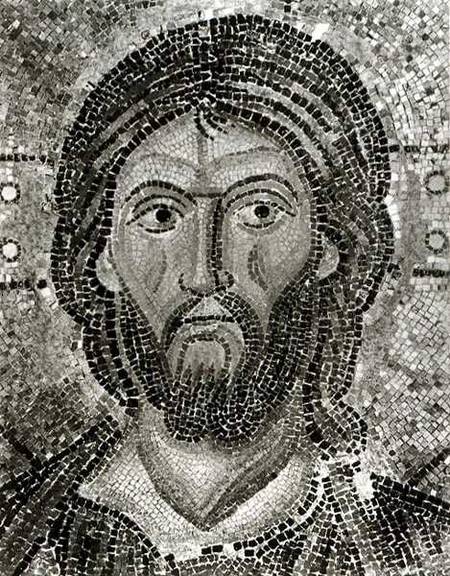 Head of Christ from the Zoe Panel, from 'The Mosaics of Hagia Sophia at Istambul' à Thomas Whittemore