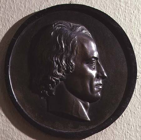 Portrait medallion of Alfred Lord Tennyson (1809-92) à Thomas Woolner