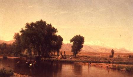 Crossing the Ford, Platte River, Colorado à Thomas Worthington Whittredge