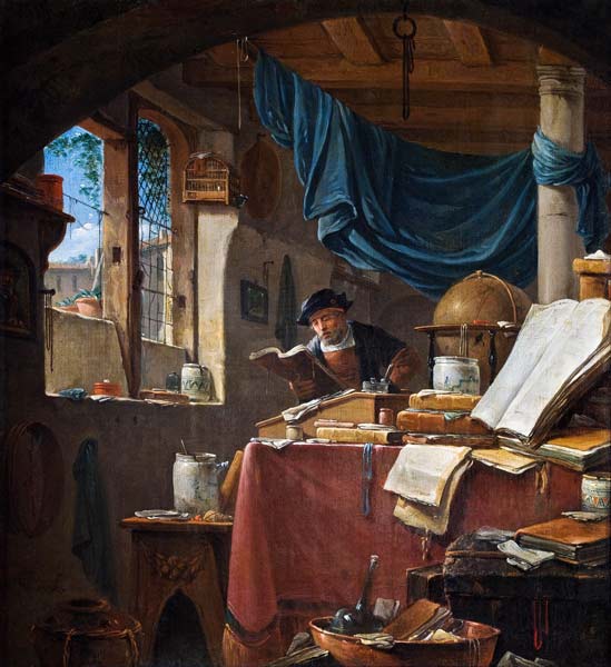 A scholar in his Study à Thomas Wyck