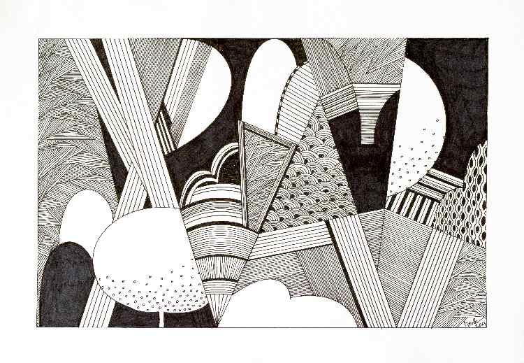 Cubist Landscape à Brigitte Thonhauser-Merk
