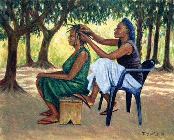 The Hairdresser, 2001 (oil on canvas)  à Tilly  Willis