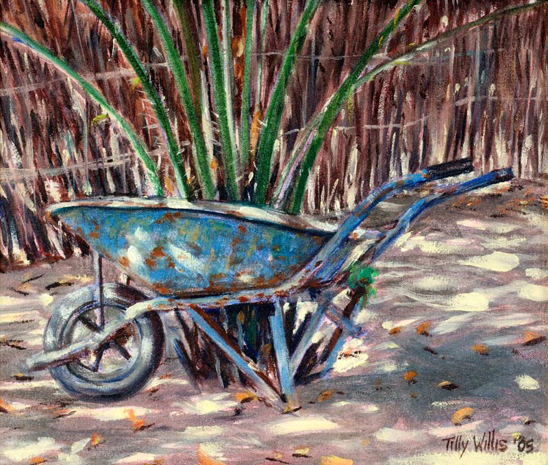 Wheelbarrow, 2005 (oil on canvas)  à Tilly  Willis