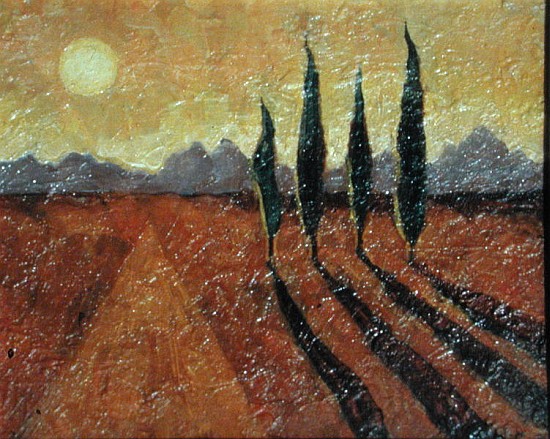 Cyprus Trees (oil)  à Tilly  Willis