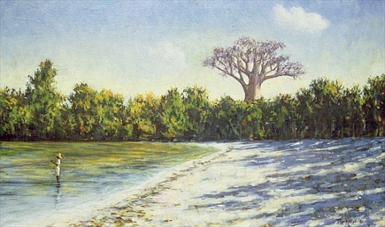 Fishing in Africa, 1996 (oil on canvas)  à Tilly  Willis