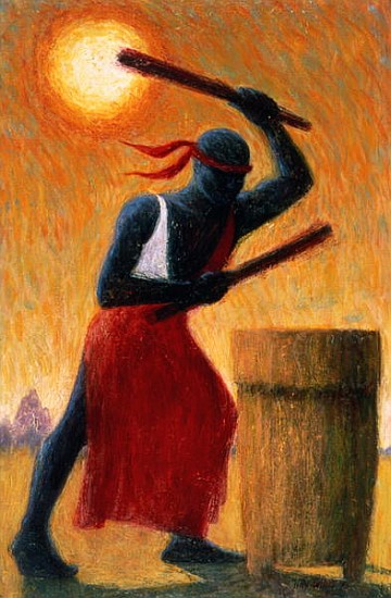 The Drummer, 1993 (oil on canvas)  à Tilly  Willis