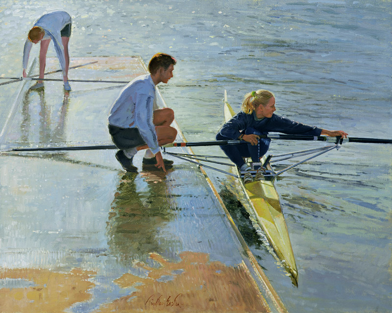Adjustments at Henley, 1999-2000 (oil on canvas)  à Timothy  Easton