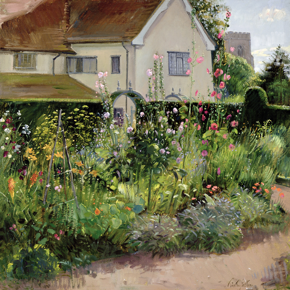 Corner of the Herb Garden (oil on canvas)  à Timothy  Easton