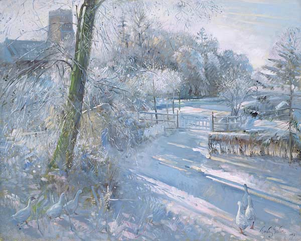 Hoar Frost Morning, 1996 (oil on canvas)  à Timothy  Easton