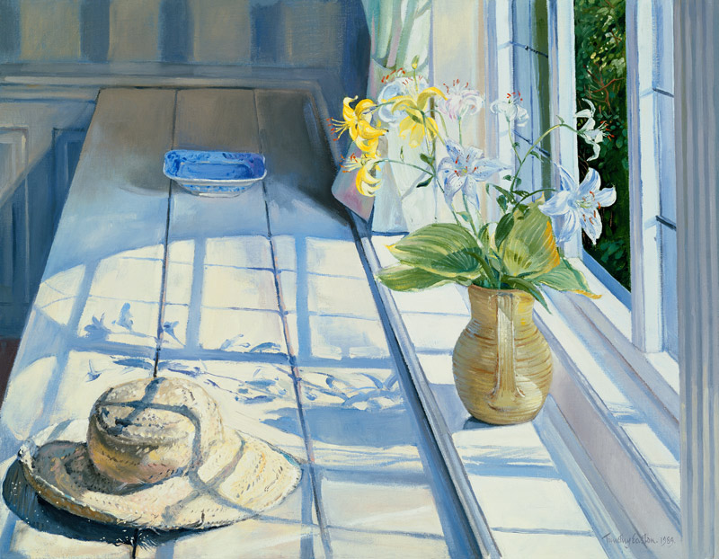 Lilies and a Straw Hat  à Timothy  Easton