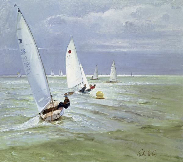 Around the Buoy (oil on canvas)  à Timothy  Easton