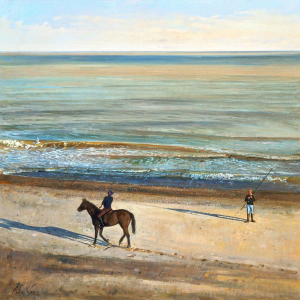 Beach Dialogue, Dunwich (oil on canvas)  à Timothy  Easton