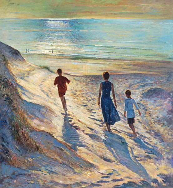 Promenade sur la plage, 1994  à Timothy  Easton