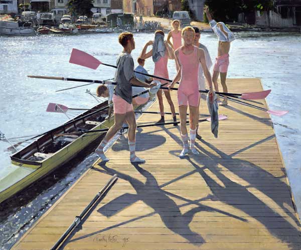 Blades and Shadows, Henley, 1995 (oil on canvas)  à Timothy  Easton