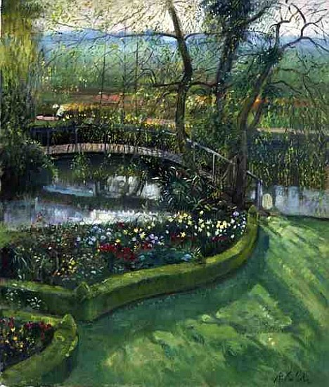 Bridge Over the Willow, Bedfield (oil on canvas)  à Timothy  Easton