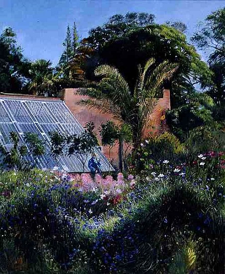 Cornflower Waves at Heligan (oil on canvas)  à Timothy  Easton