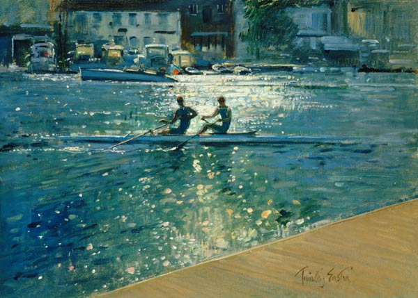 Crossing the Light Break, Henley (oil on canvas)  à Timothy  Easton