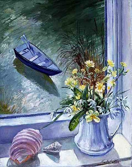 First Flowers and Shells (oil on canvas)  à Timothy  Easton