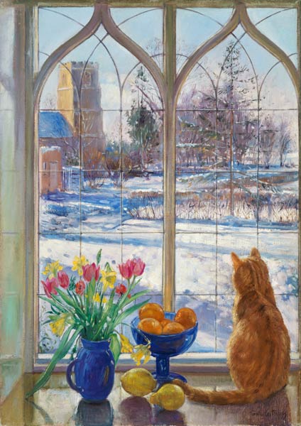 Snow Shadows and Cat  à Timothy  Easton