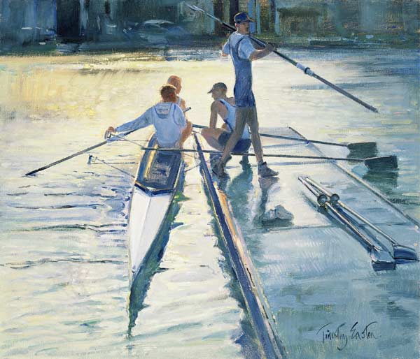 Sunset Raft (oil on canvas)  à Timothy  Easton