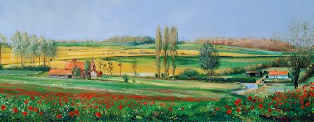 Poppy Field and Poplars 