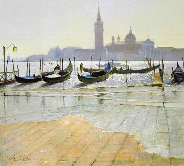 Venice at Dawn (oil on canvas)  à Timothy  Easton