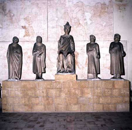 Statue of Henry VII (1274/5-1313), Holy Roman Emperor, with his Counsellors à Tino  di Camaino