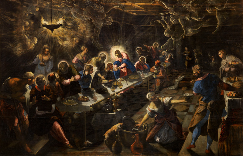 Le dernier repas  à Tintoretto (alias Jacopo Robusti, alias Le Tintoret)