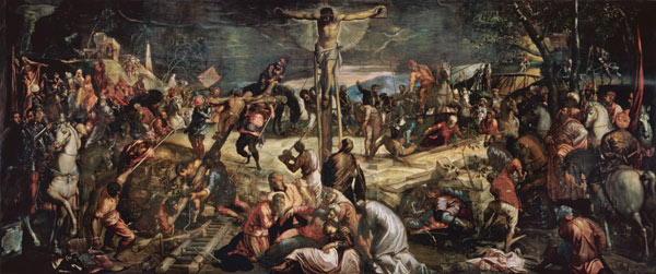 The Crucifixion of Christ à Tintoretto (alias Jacopo Robusti, alias Le Tintoret)