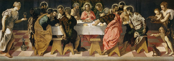 The Last Supper à Tintoretto (alias Jacopo Robusti, alias Le Tintoret)